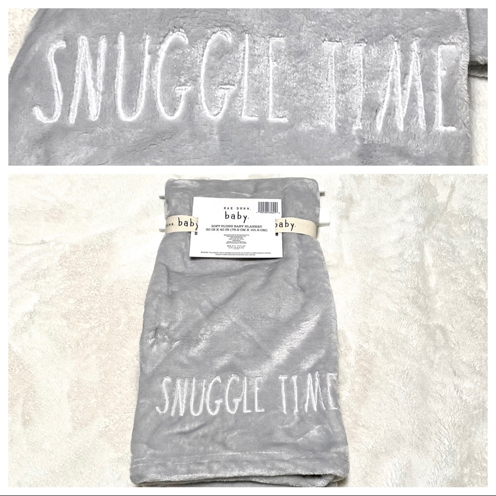 🆕Rae Dunn Plush SNUGGLE TIME Baby Blanket